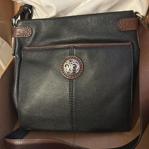 Like New Brighton Selena Organizer Purse Black/Brown